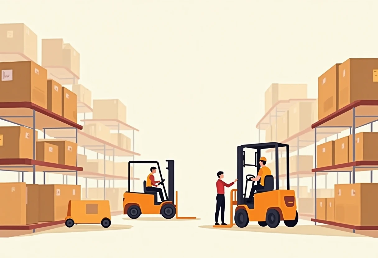 Illustration of a well-organized warehouse