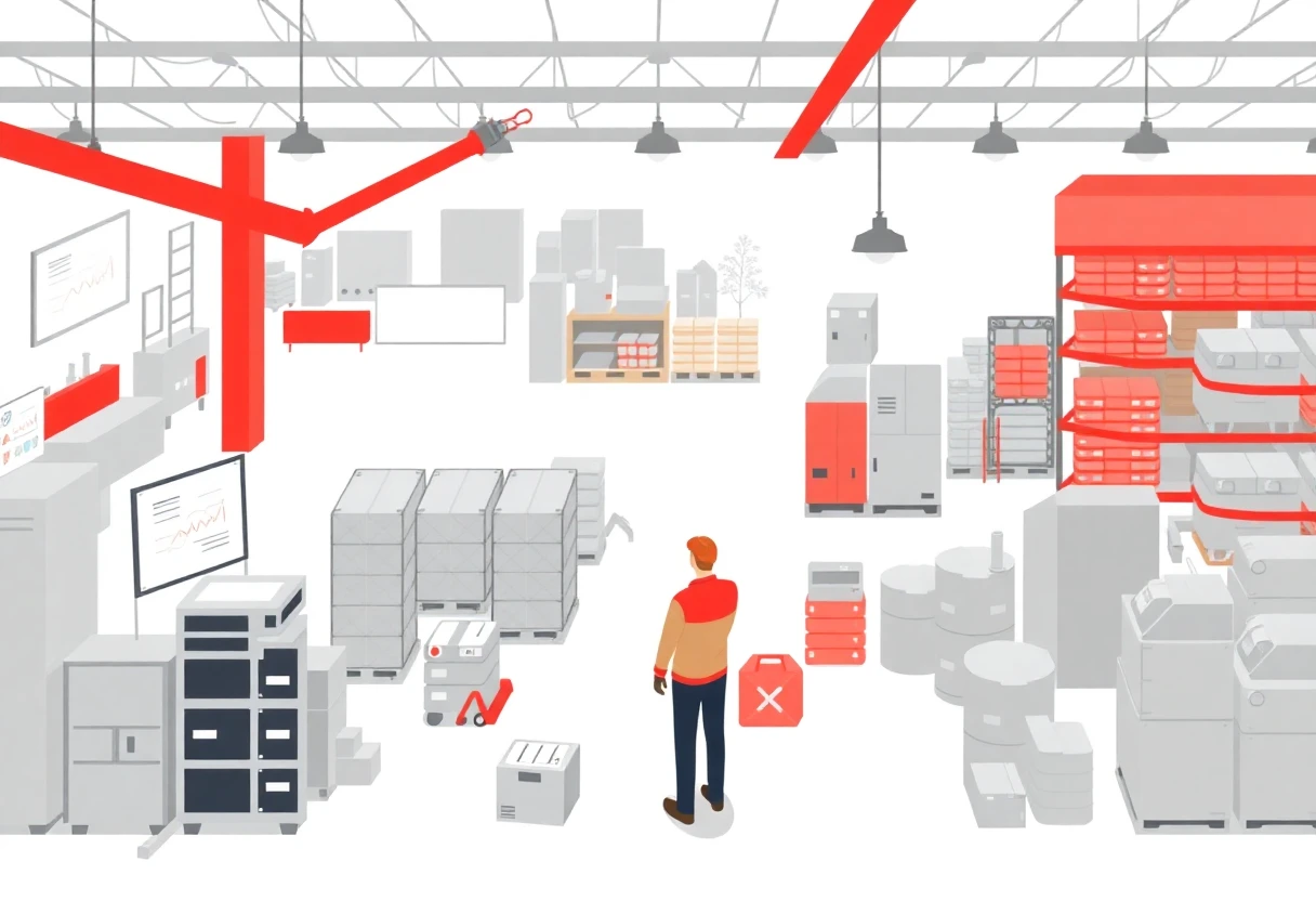 Warehouse managerial scene
