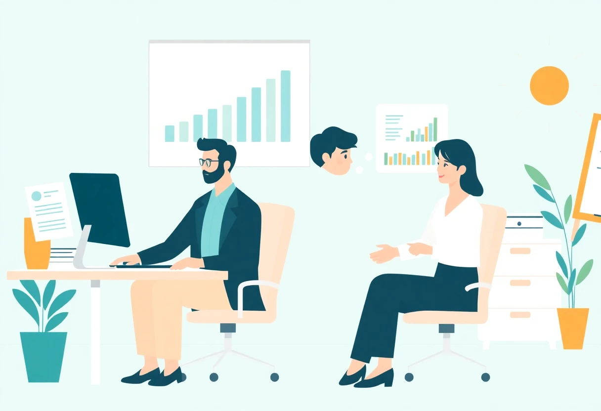 Zusammenarbeit im modernen Büro