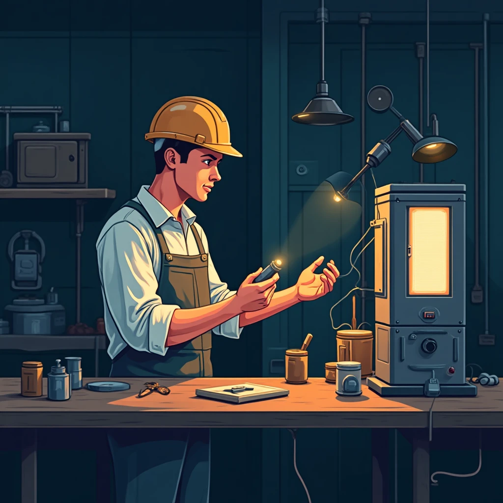 Elektroniker bei der Arbeit