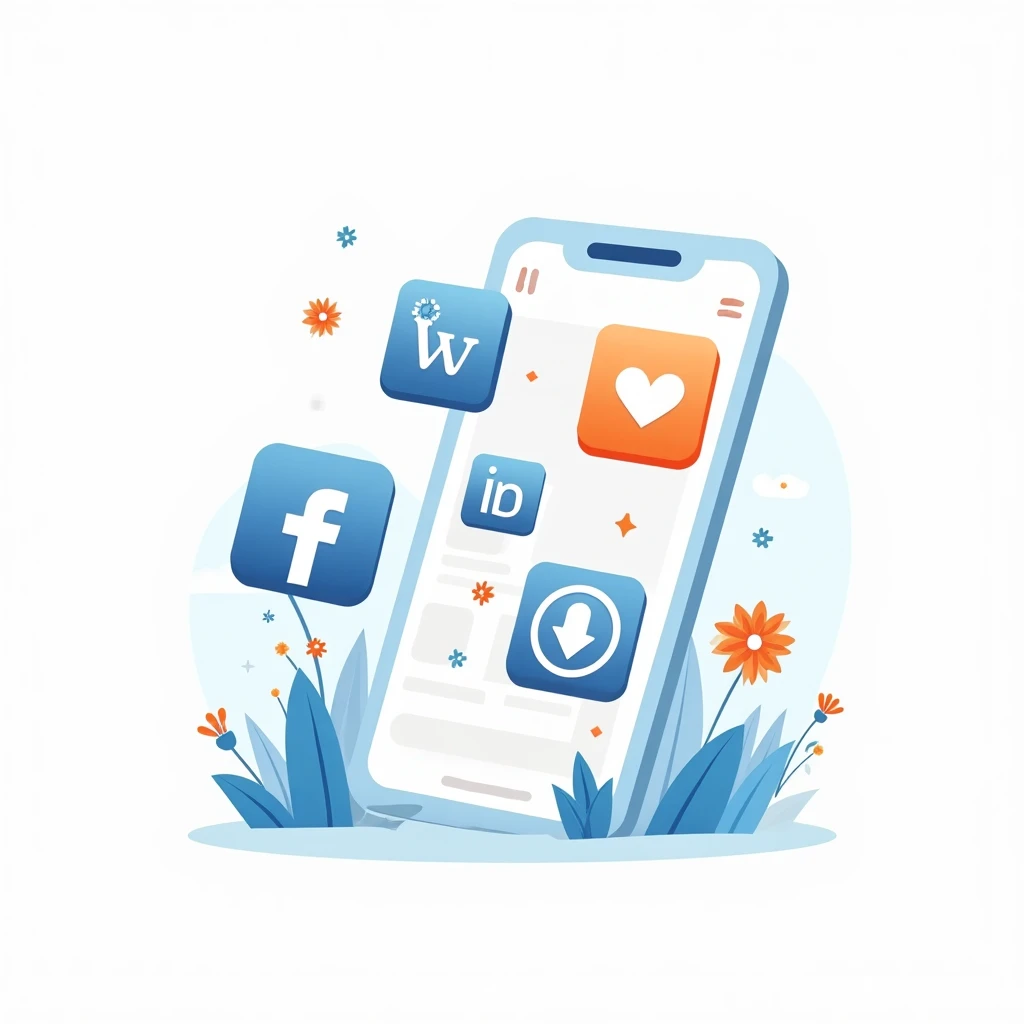 Social Media Icons im Frühling