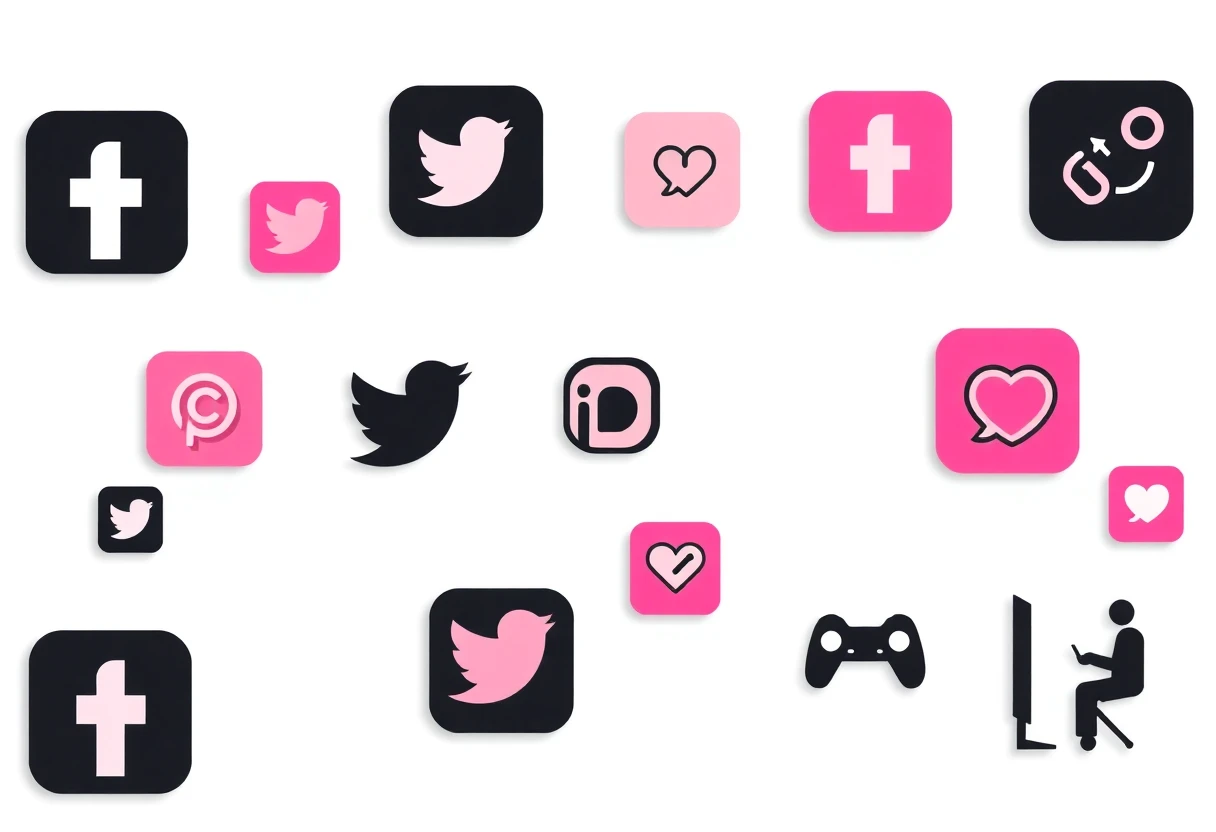 Abstrakte Social-Media-Darstellung