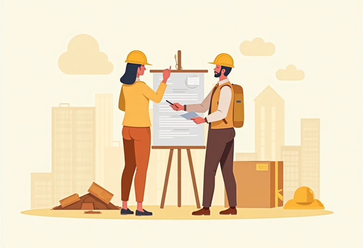 Professional reviewing plans