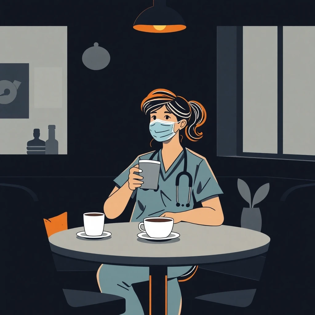 Healthcare worker on break