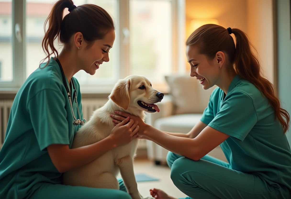 Veterinary care at an animal shelter