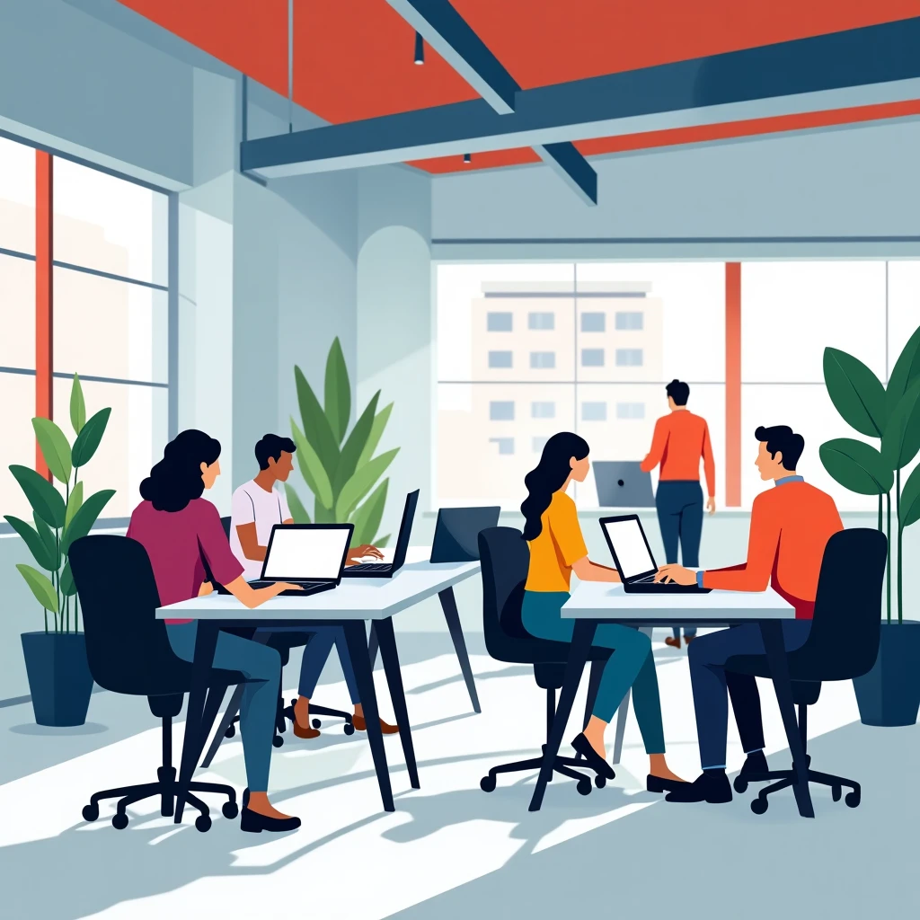 Hybrid work setting