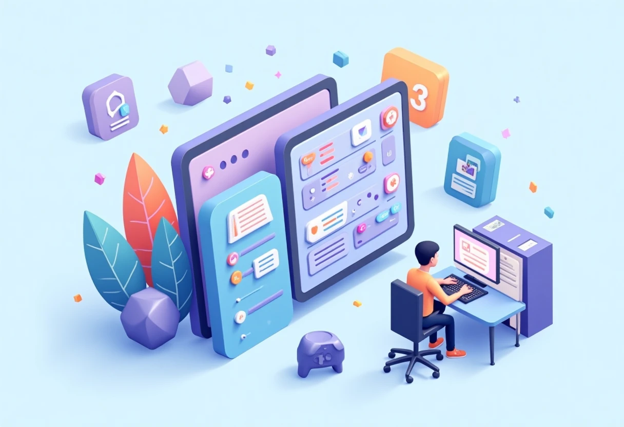 Trending mobile games illustration