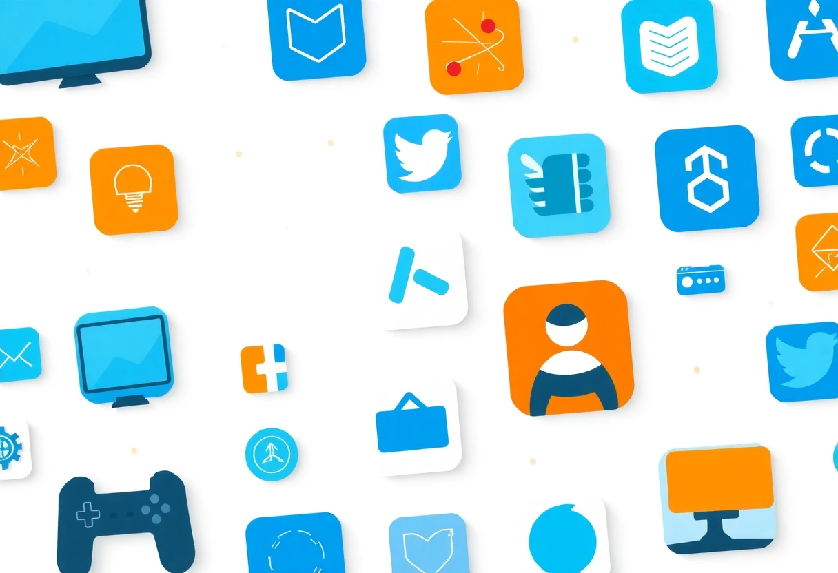 Top social media apps illustration