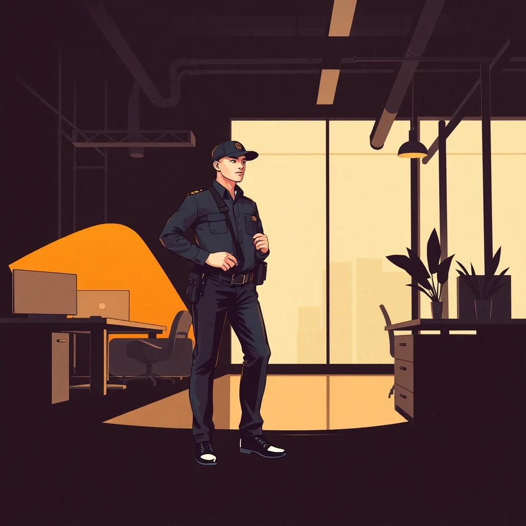 Security officer on patrol