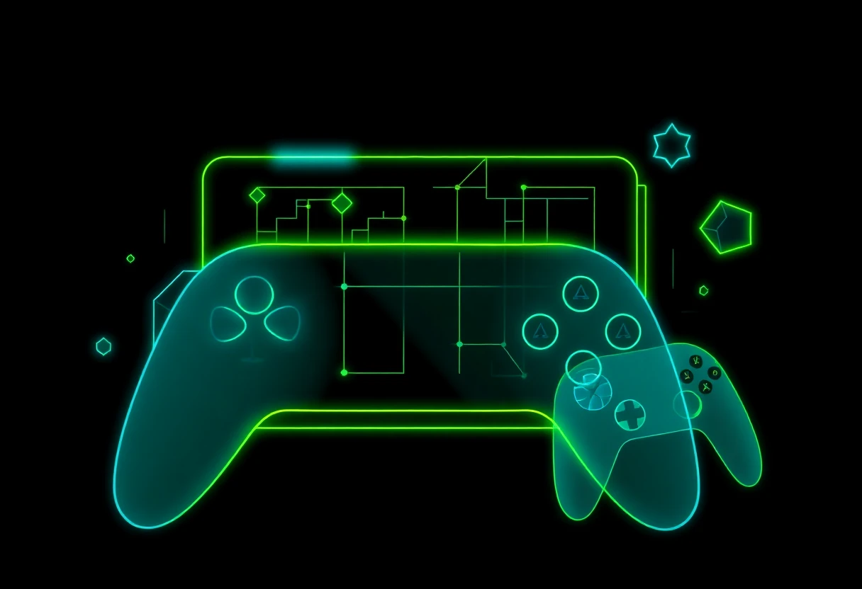 Gaming grid illustration