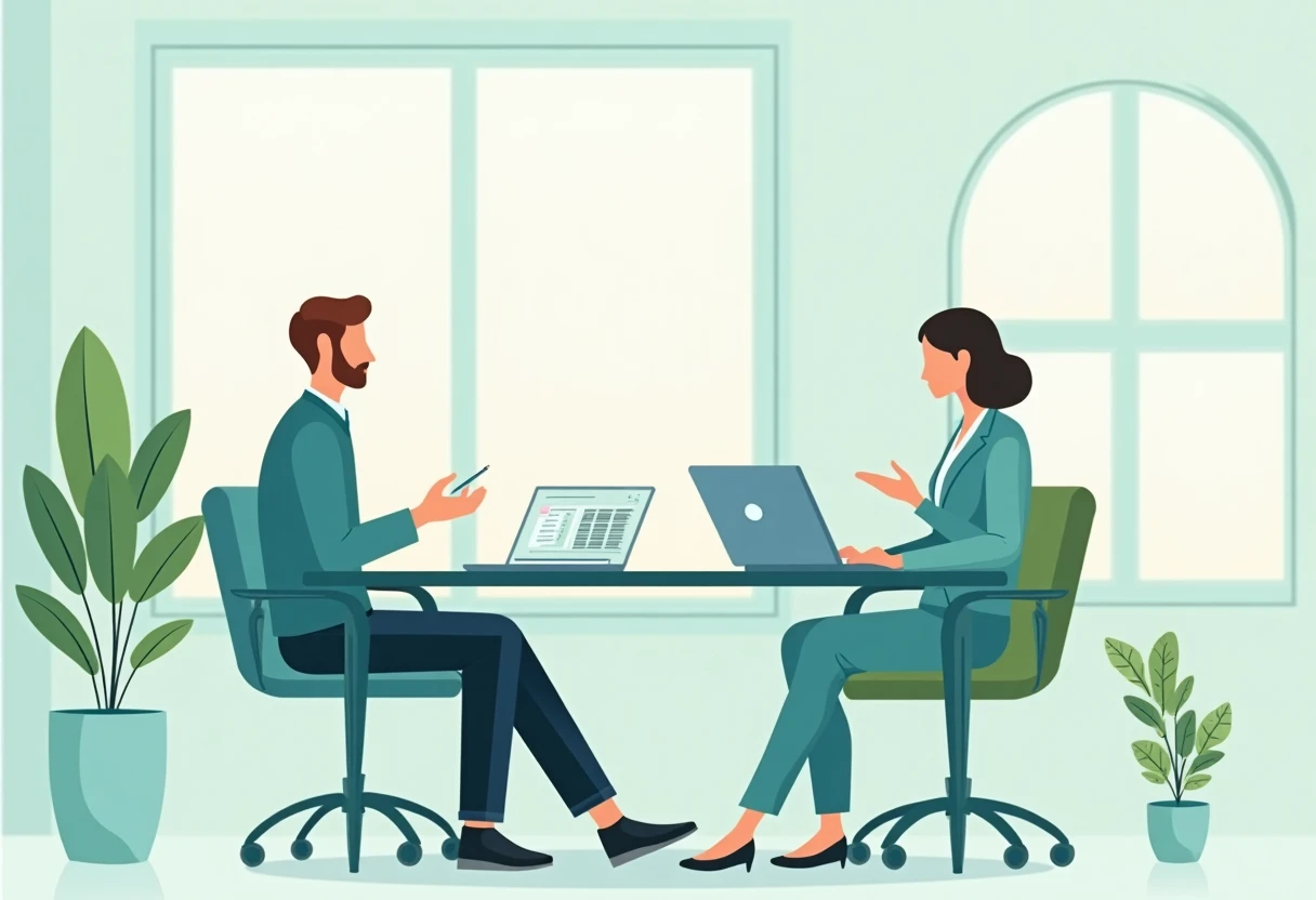 Financial advisor discussing mortgage options