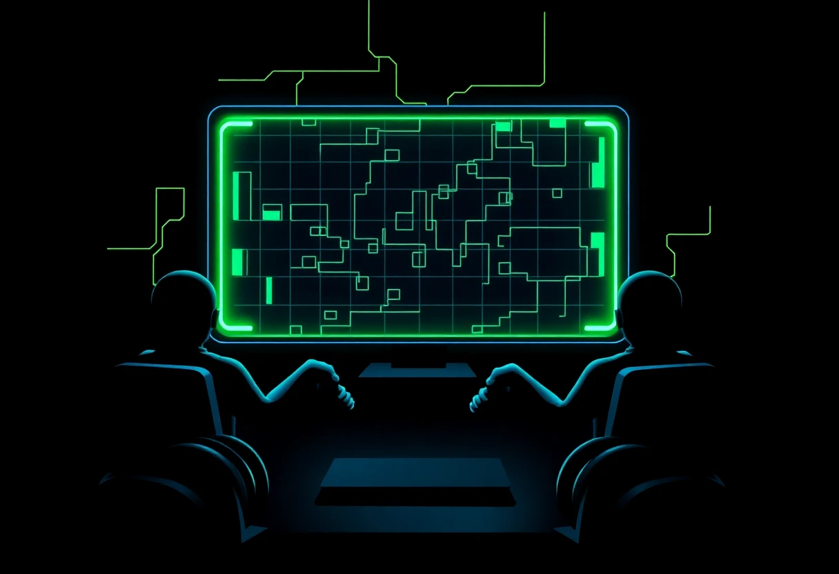Abstract gaming grid illustration