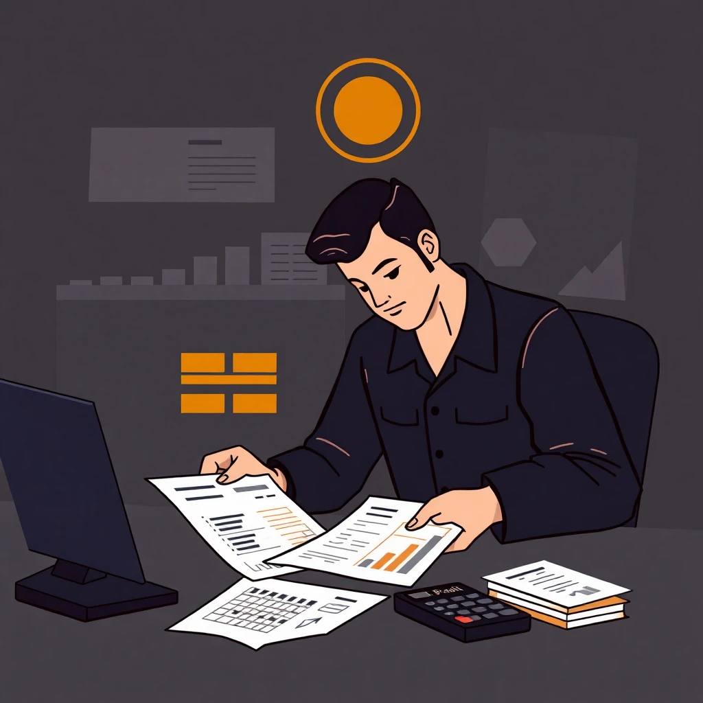 Payroll and finance expert at work