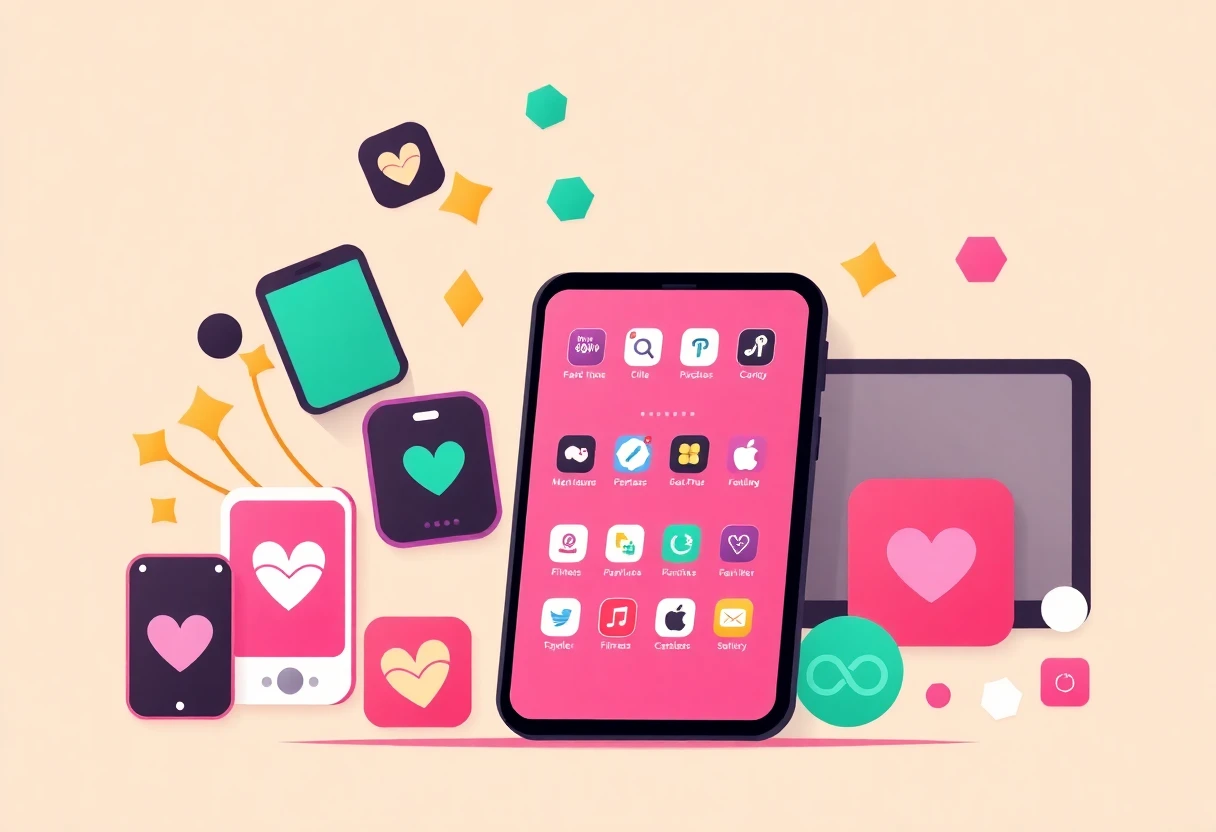Fitness apps on a mobile device