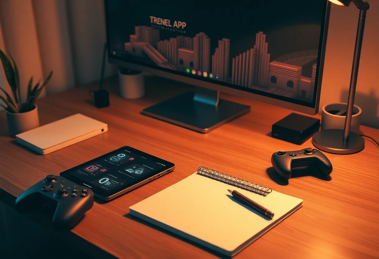 Modern workspace with tablet