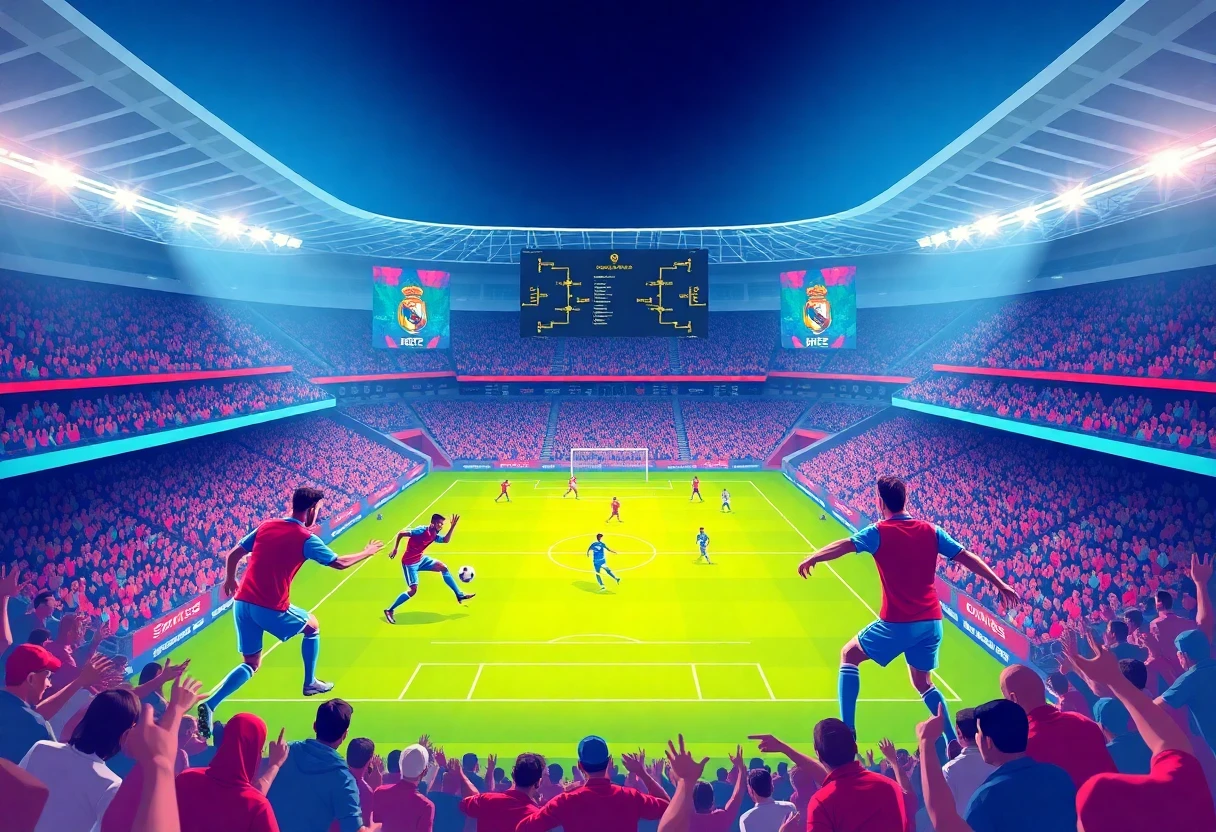 Football action scene