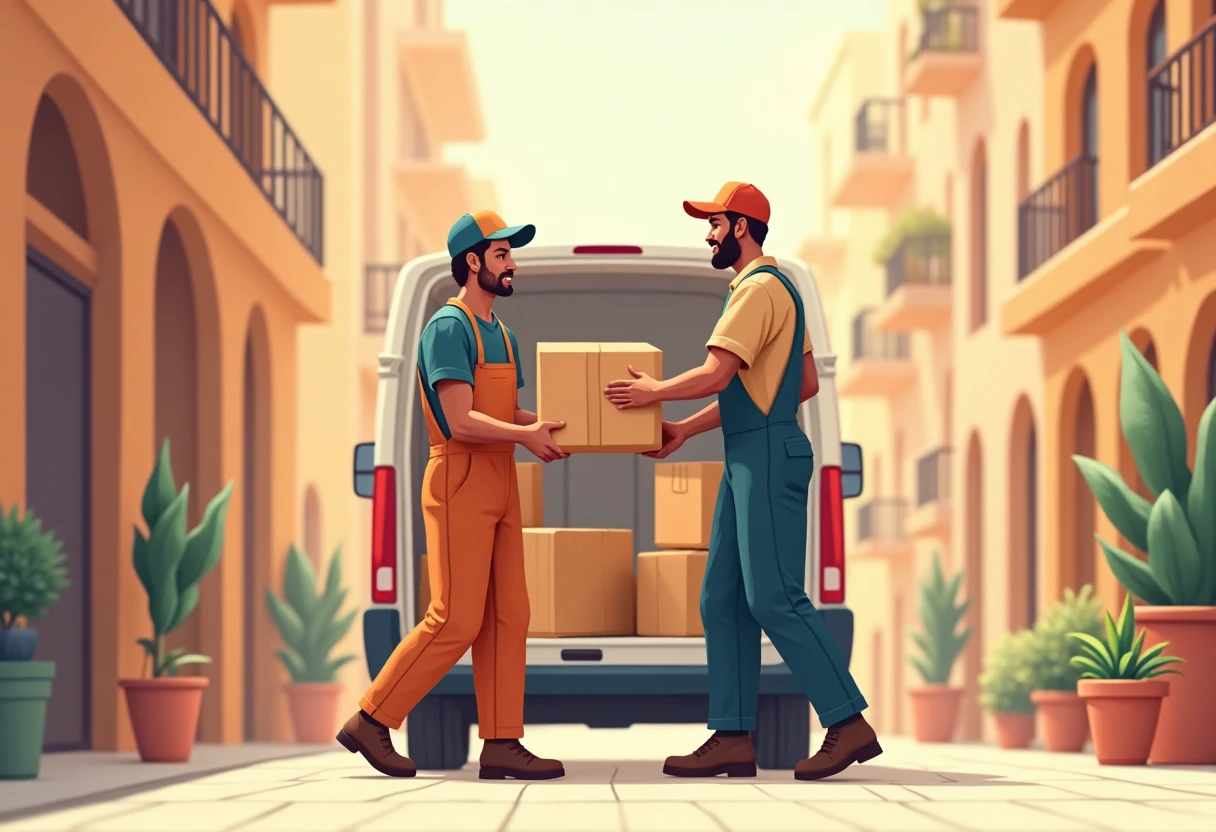 Drivers preparing for their delivery routes