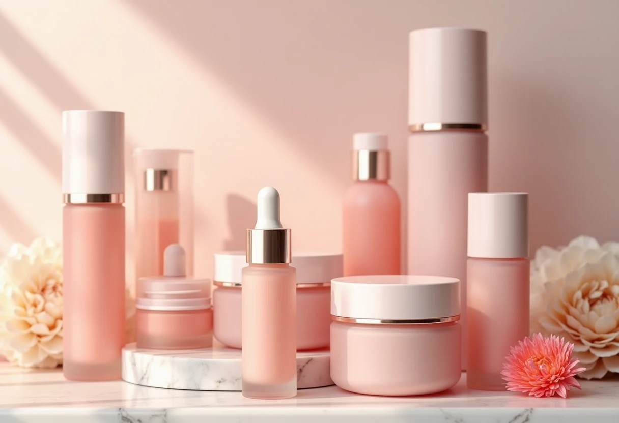 Elegant skincare display